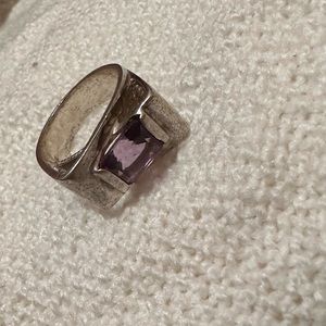 Silver Ring w/ Light purple stone